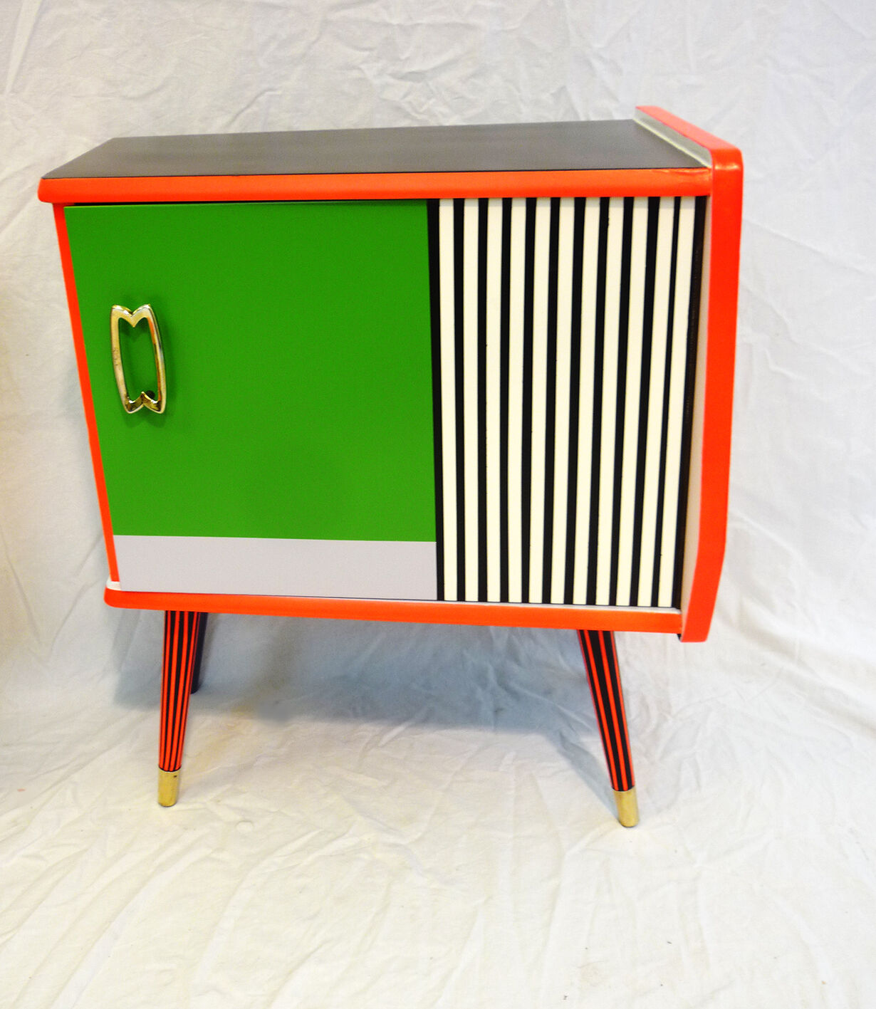 Pair of colorful bedside tables