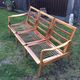 Vintage Scandinavian bench and armchairs of 4 pieces, 1 bench and 3 armchairs.