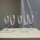 Lot de 5 flûtes à champagne boule bleue
