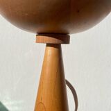 Pair of Scandinavian wooden lamps, 1980s