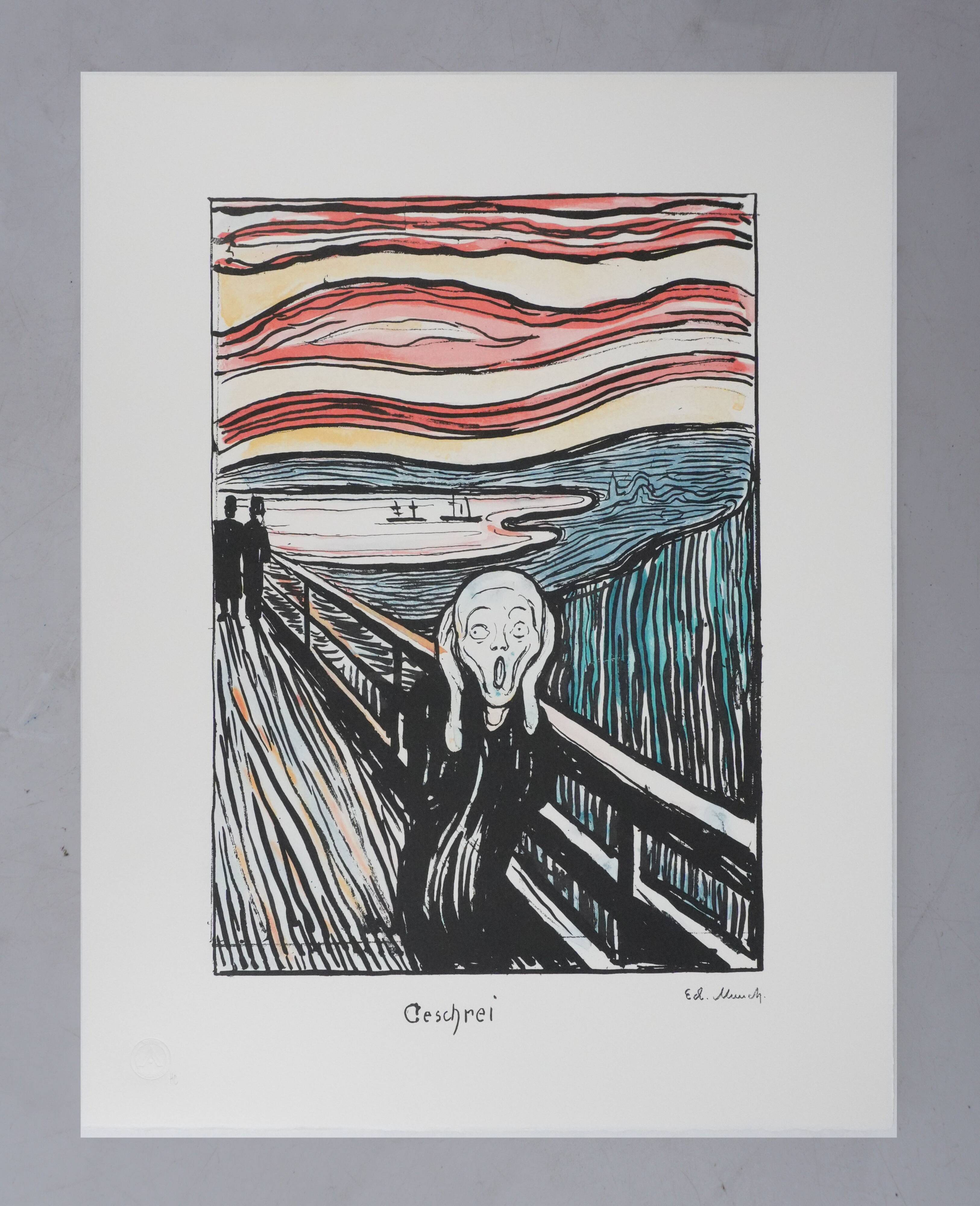 Edvard Munch: The Scream, signed lithograph