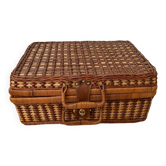 Panier à pique-nique en rotin - vintage