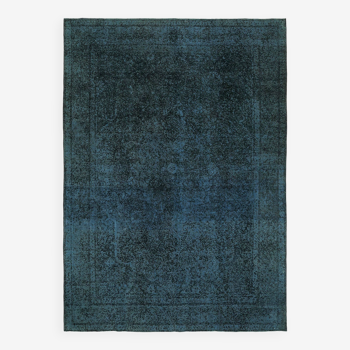 Hand-Knotted Persian Vintage 1970s 248 cm x 340 cm Blue Wool Carpet