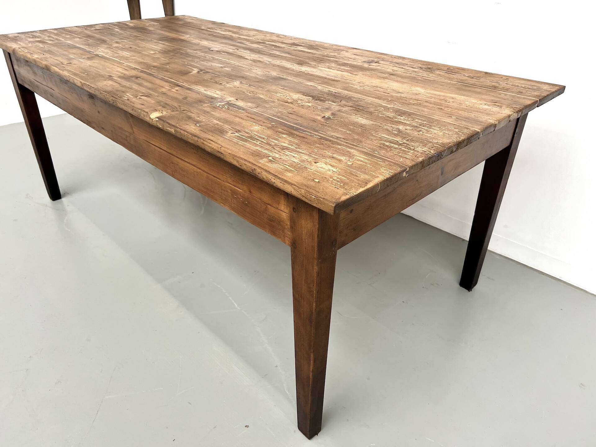 Table de ferme en pin, années 50