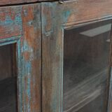 Armoire ancienne vitrée en bois belle patine