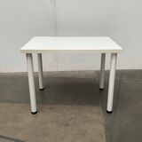 Postmodern Italian vintage dining table with terrazzo-style surface, 1980s.