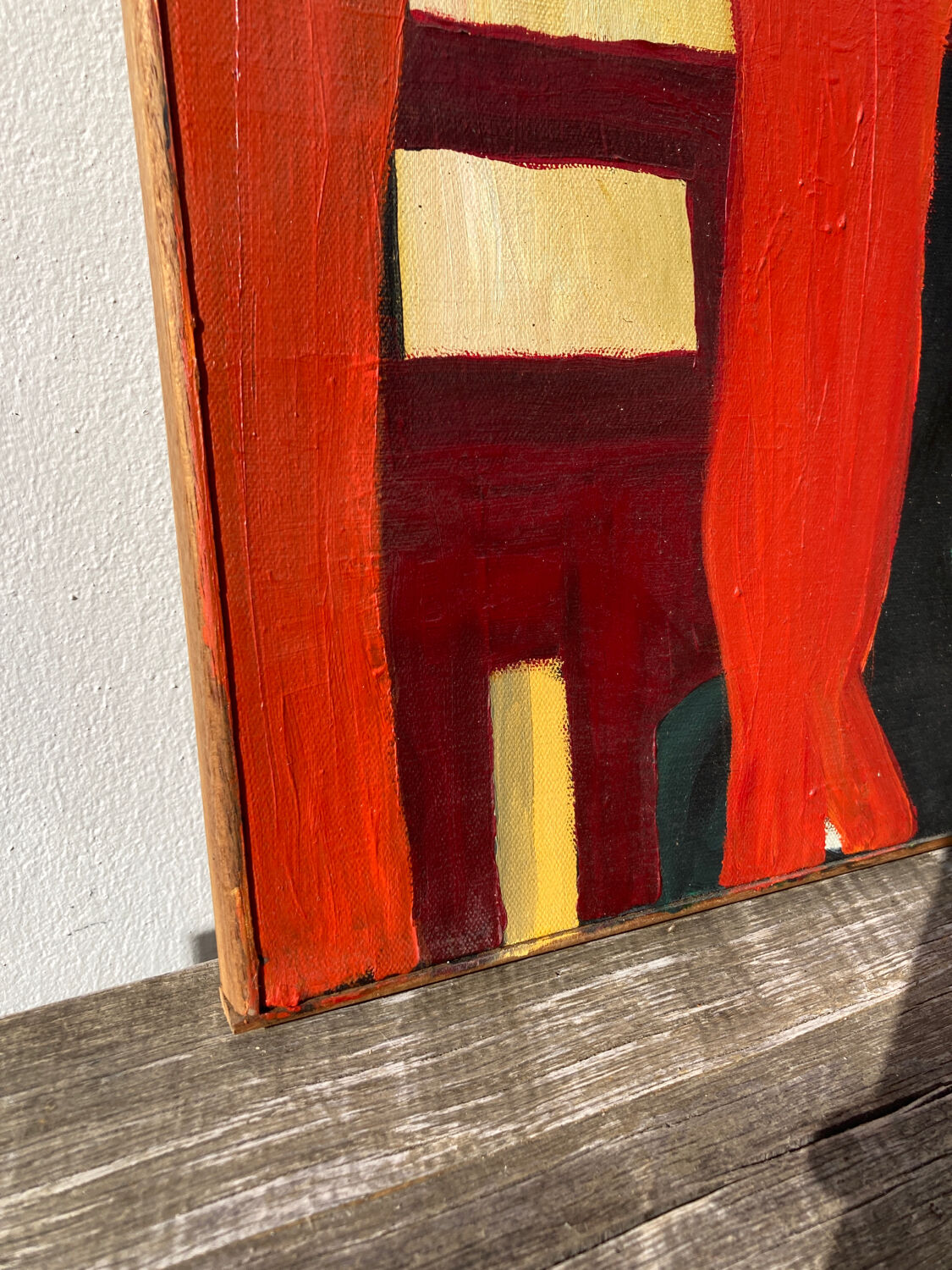 Abstract woman painting oil on canvas