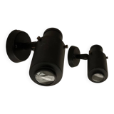 Pair of vintage Zodiac wall lights by Jacques Biny, matte black, France 1960s