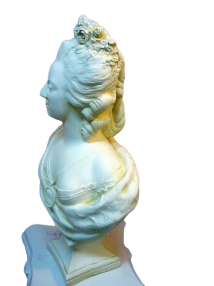 Bust marie Antoinette patina sand H54cm