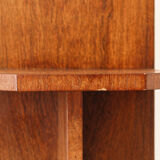 Brutalist sofa end, mahogany veneer