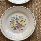 6 Digoin Sarreguemines flat plates from the 40s