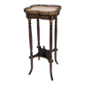 Vintage Ebonized Beech Gueridon with a Broccatello Marble Top, Italy