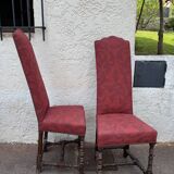 Louis XIII style red chairs