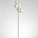 Lampadaire en laiton de style italien du milieu du siècle avec base et abat-jour en forme de cône - MCM fait à la main