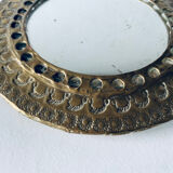 Round brass mirror