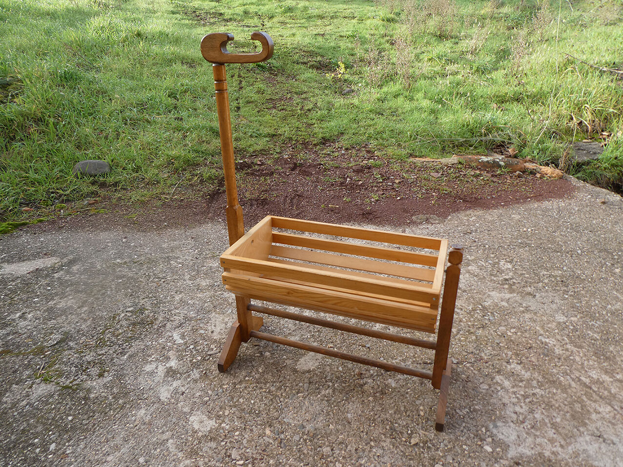Vintage rocking doll bed cradle