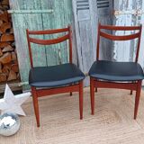 Scandinavian chairs, compass foot, skai