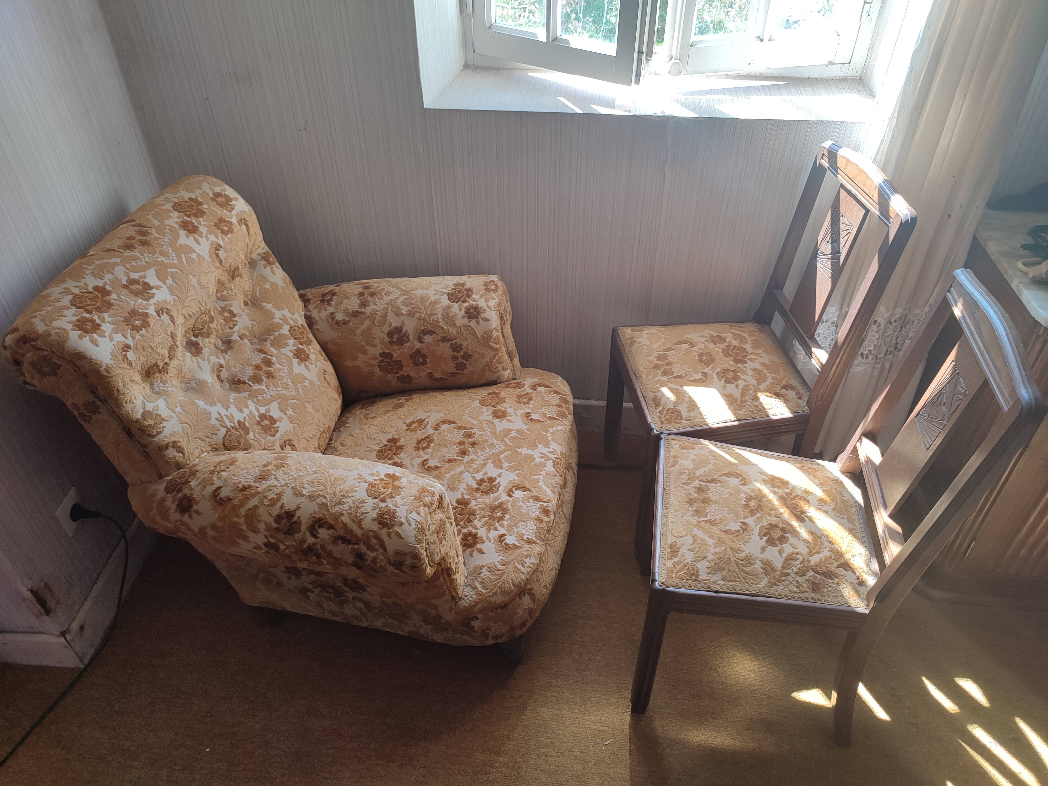 Set chairs and armchair vintage