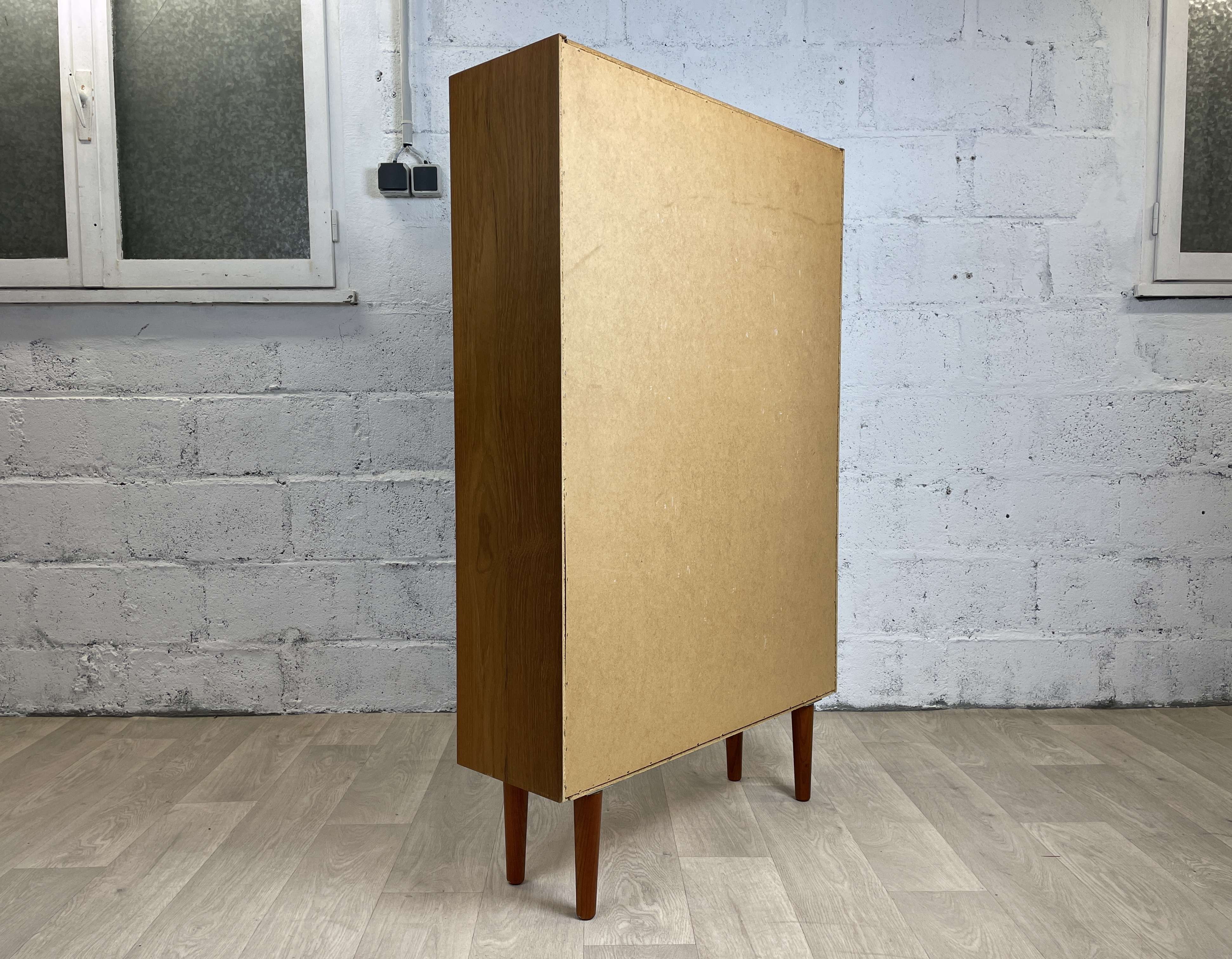 Scandinavian open library in teak, 60s