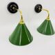 Enamelled sheet metal wall lights