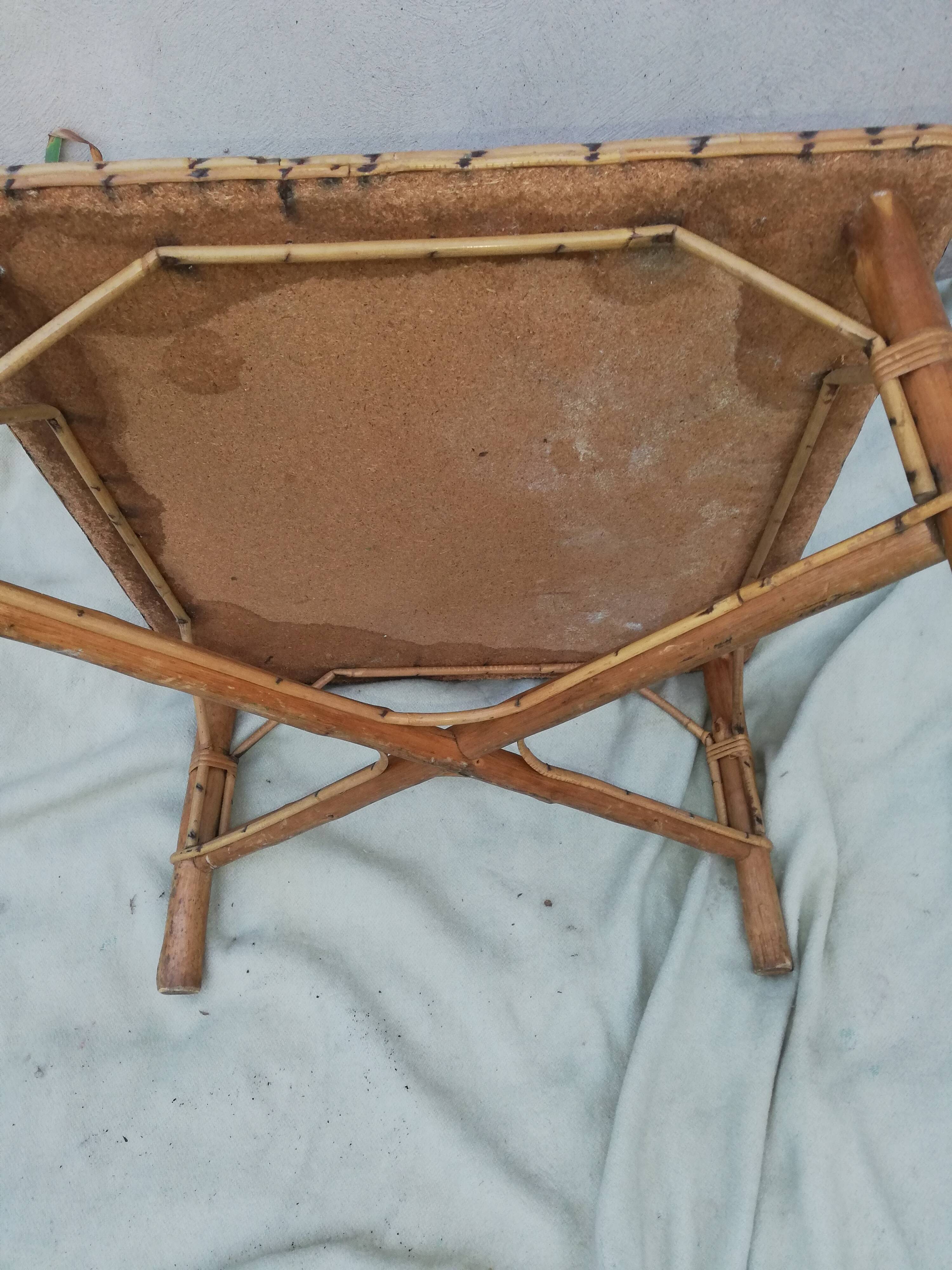 Table basse en rotin