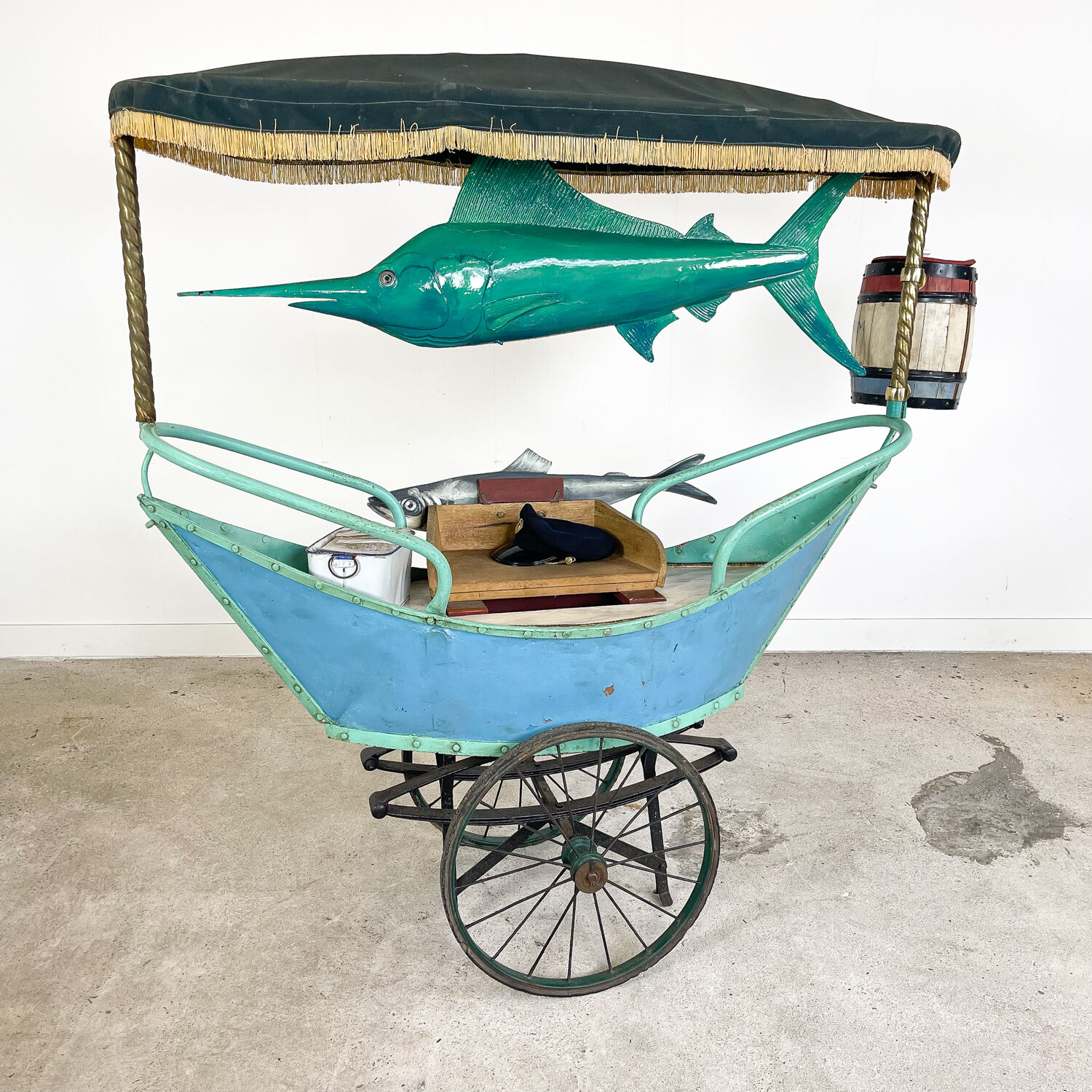 Vintage fairground fish market stall