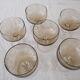 Ensemble de 6 coupes en verre fumé