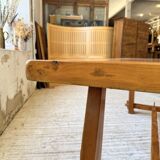 Aranjou farmhouse table in blond elm, 1950s
