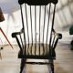 Rocking chair year 60, black wood