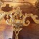 Pair of wall sconces in gilded bronze, Rococo style, Louis XV.