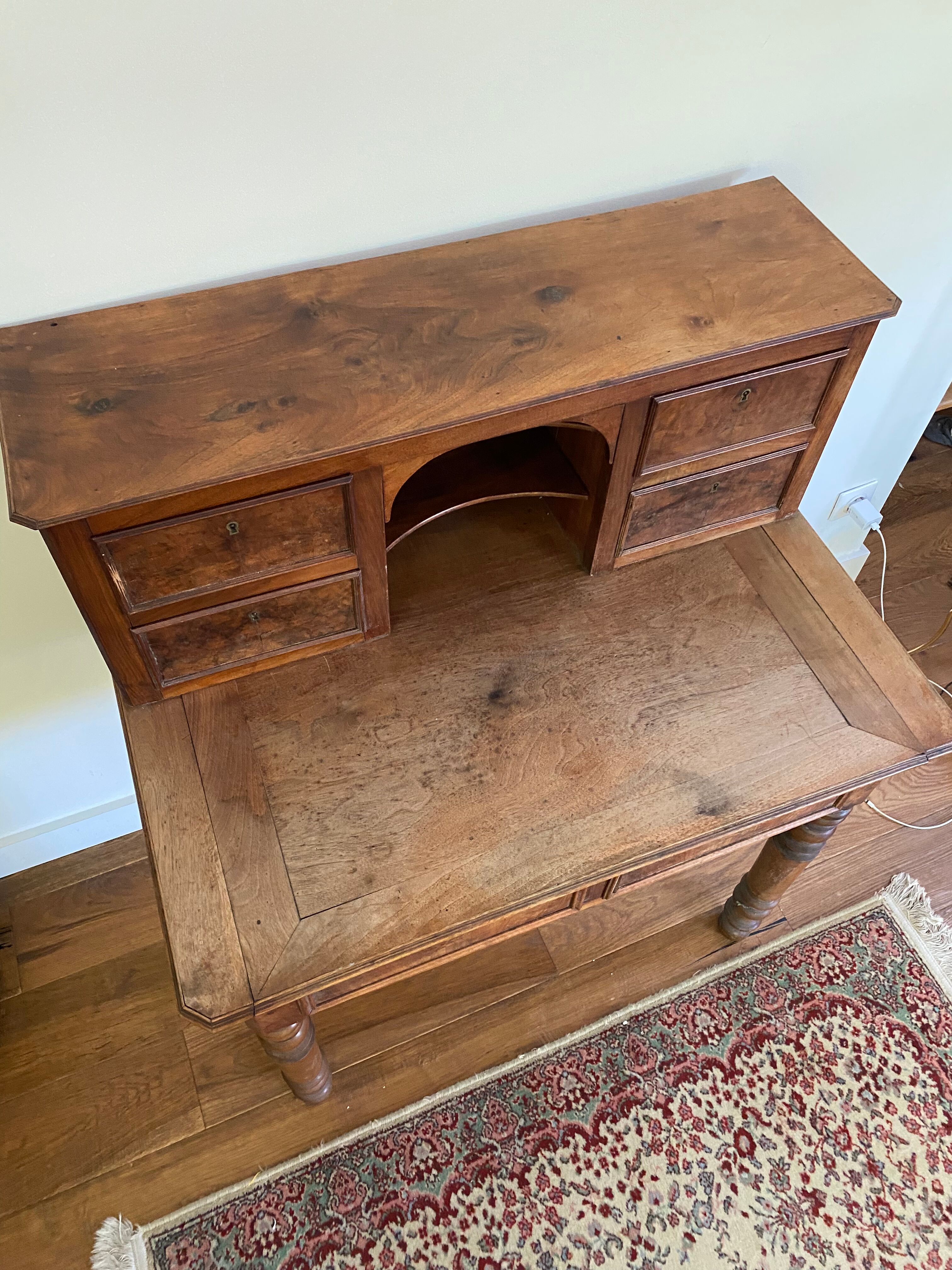 Vintage antique wooden desk