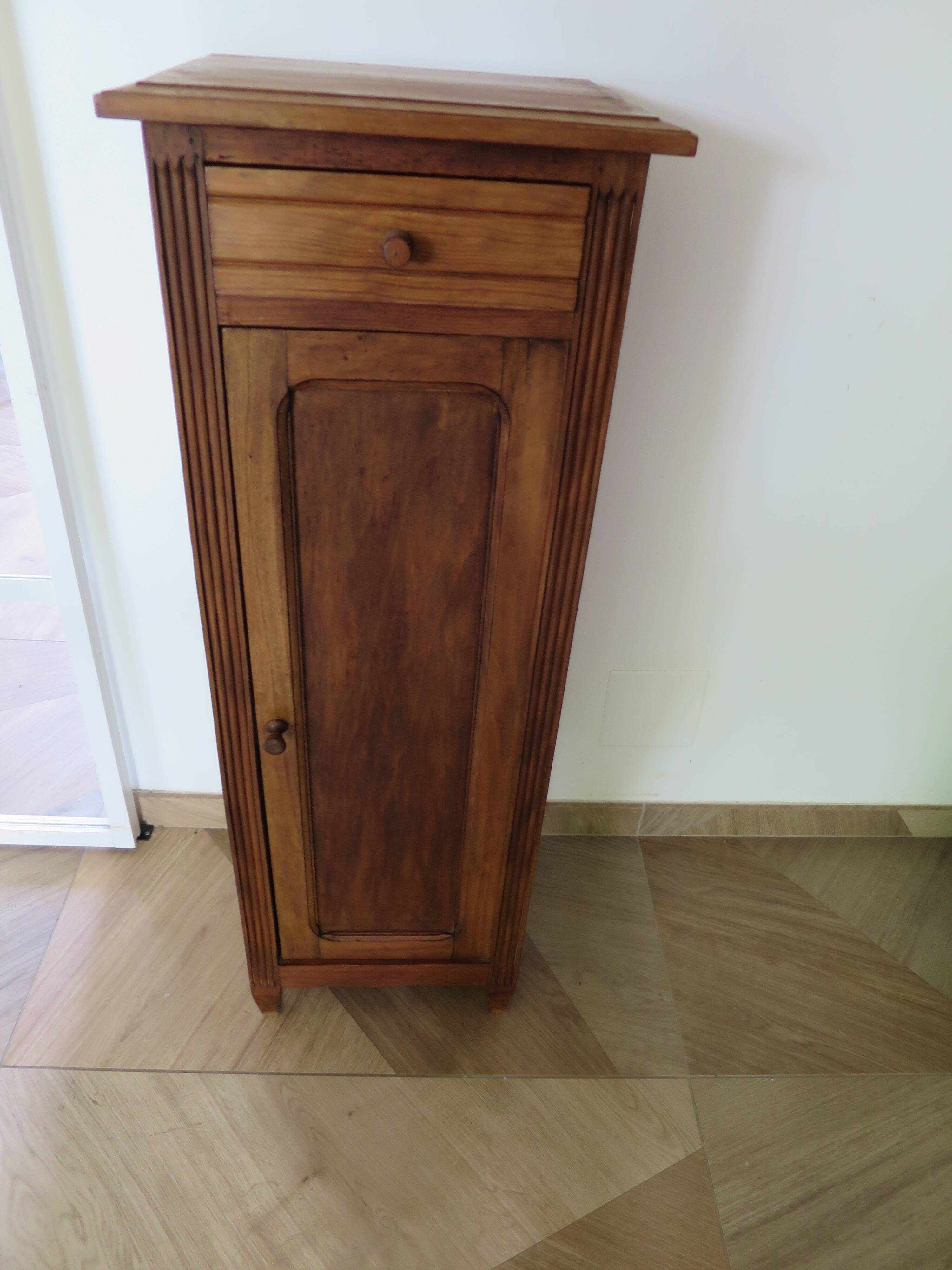 vintage - jam cabinet - side table - 1 drawer - 1 door - rustic style