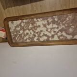 Marble and wood coffee table