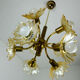 Glass flowers chandelier, 1970