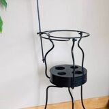 Folding wrought iron toiletry stand, 19th century