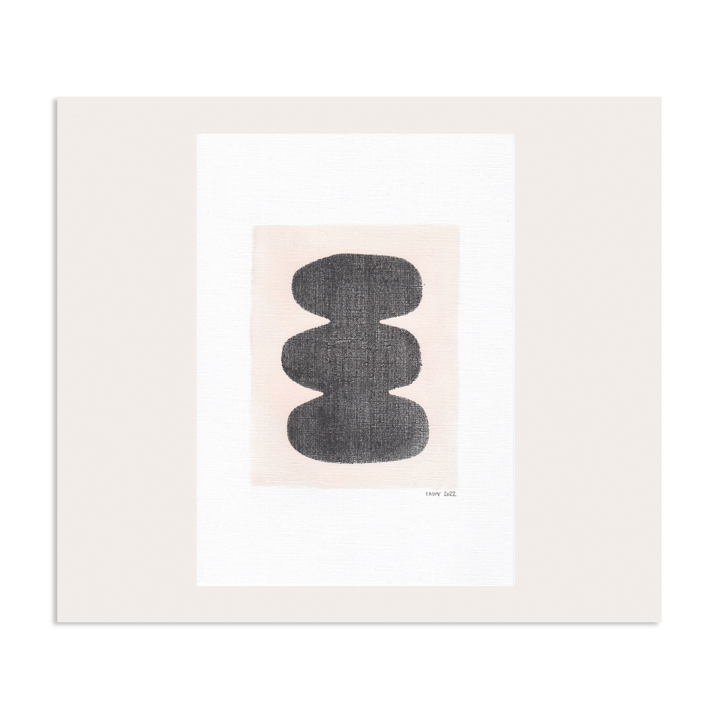 Peinture sur papier M633 signée eawy