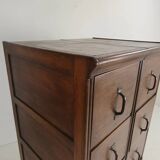 Armoire à archives double en chêne massif – Pays-Bas, 1920–1940