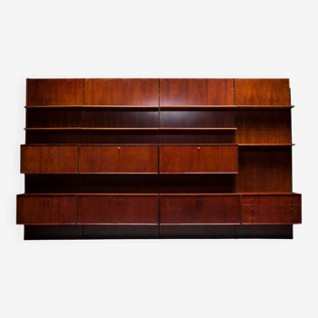 German Rosewood Modular Wall Shelves by IDEE Mobel, 1960s, Set of 25