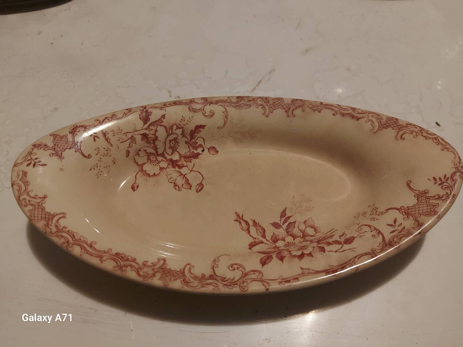 Old iron earthenware dish from Choisy le Roy
