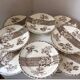 8 assiettes à desserts Terre de Fer XIX