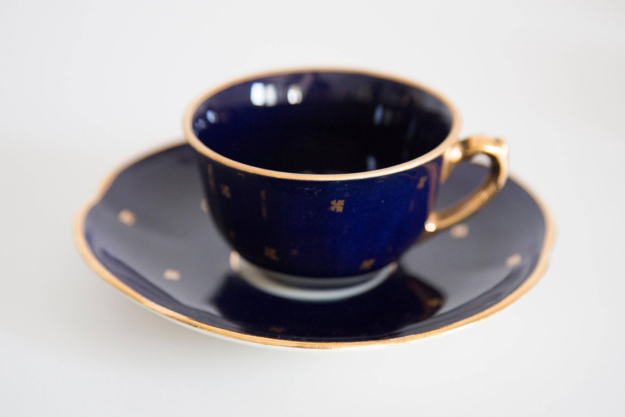 Painted porcelain tea and coffee service, mid-20th century, Poland, 1960.