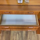 Scandinavian teak and metal sideboard