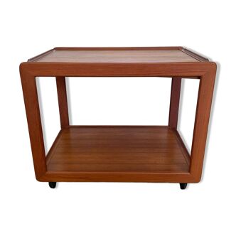 Scandinavian design teak bar cart, trolley, side table, 1960s