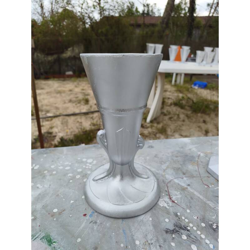 1 lot de vases en aluminium des années 30