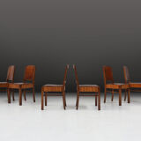 Six Art Deco dining chairs by De Coene Ca.1930