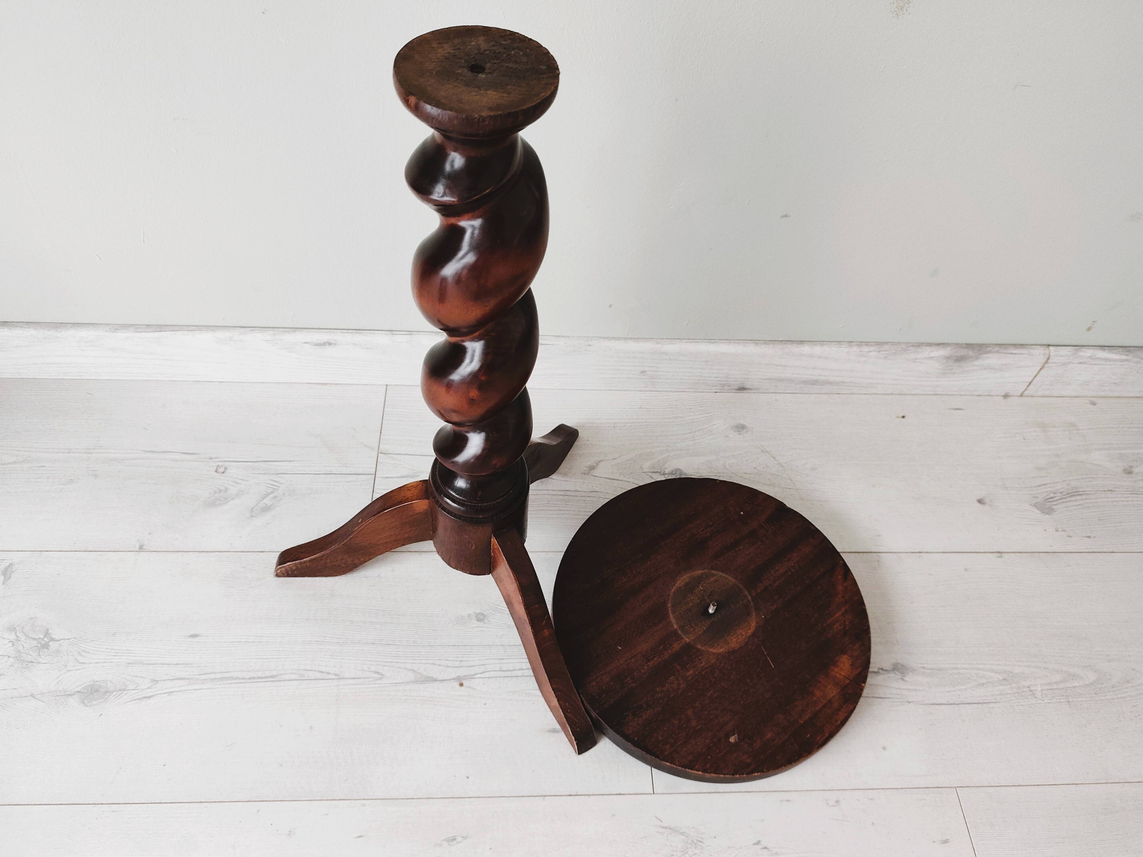 Antique turned leg side table