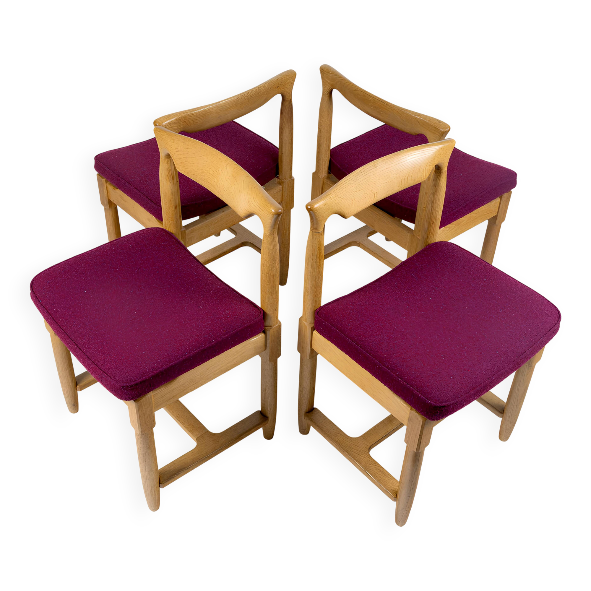 Guillerme and Chambron for Your Home, Set of 4 chairs 1960s