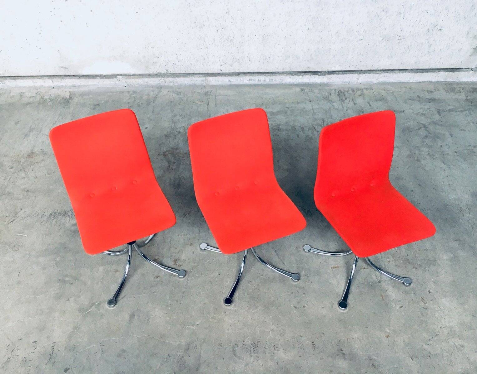 Mid-Century Dutch Steel Dining Chairs from Brabantia, 1970s, Set of 3