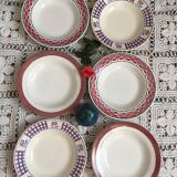 Six soup plates