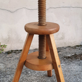 Wooden architect or watchmaker's stool, vintage